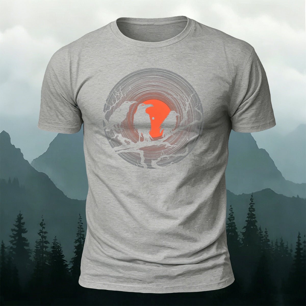 Music Bird Creative Print Casual Premium Cotton Tee
