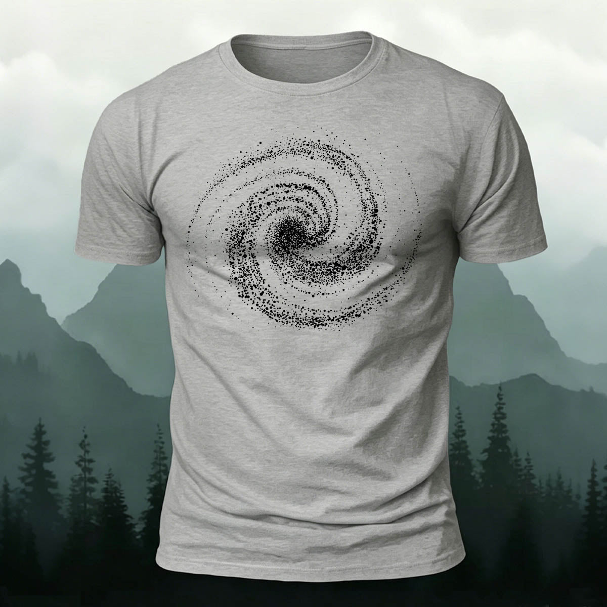 Minimalist Universe Print Casual 100% Cotton T-Shirt
