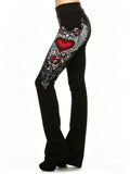 Printed Sexy Slim Fit Stretch Flared Pants