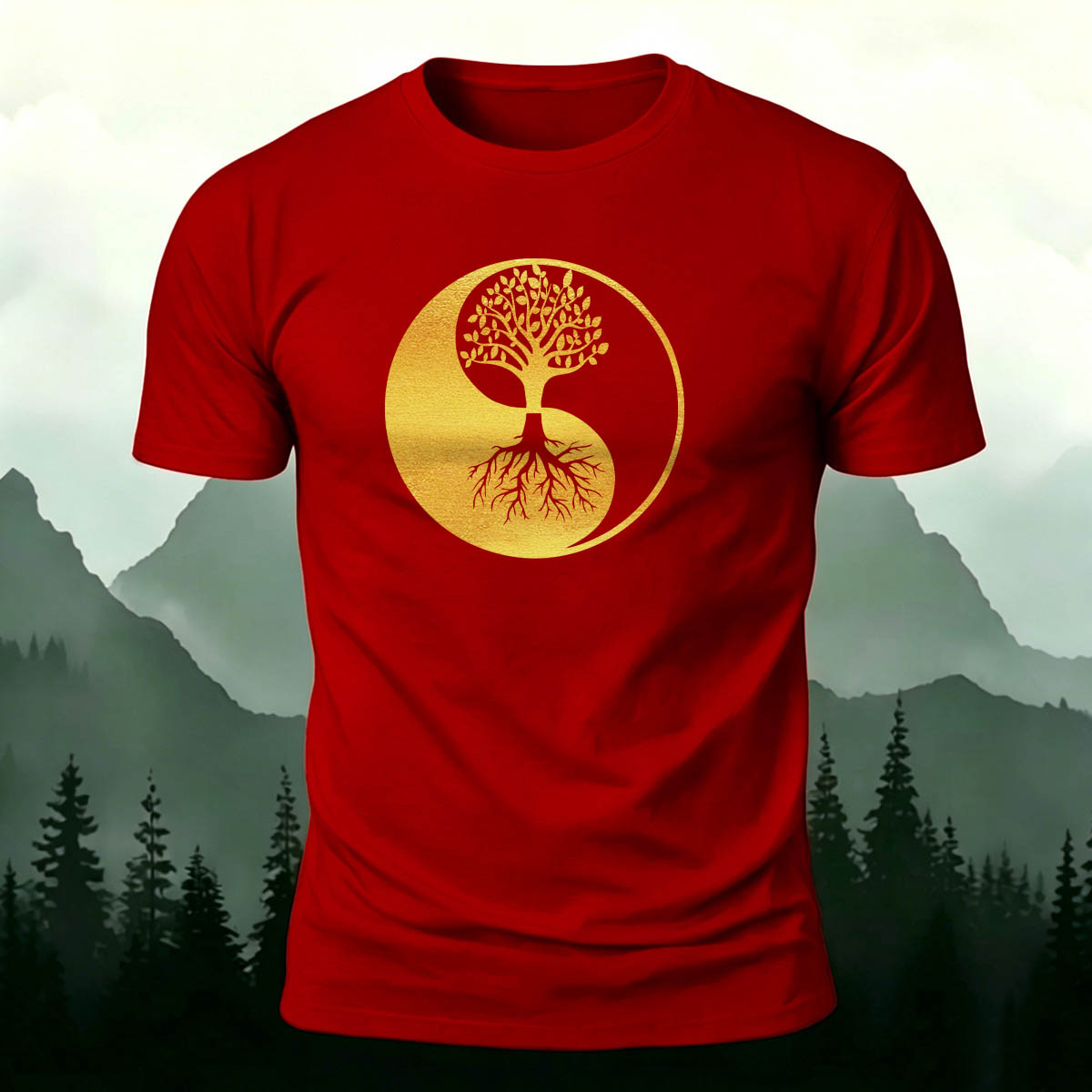 Artistic Tree Natural Leisure Breathable T-Shirt