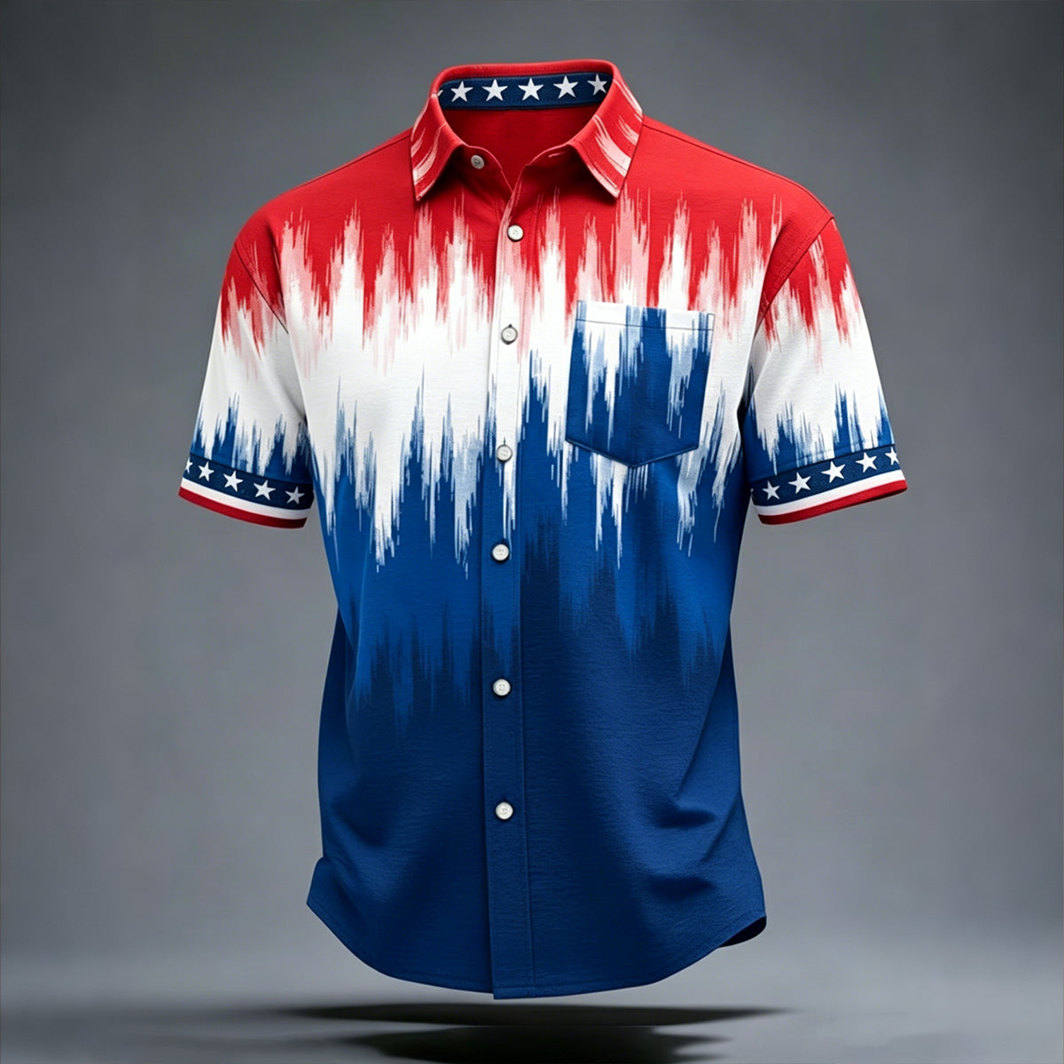 American Retro Minimalist Color-blocked Fashion Shirt