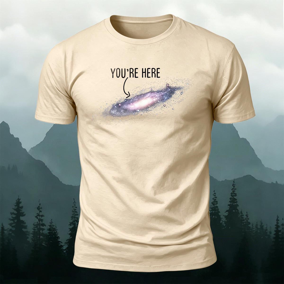 Galaxy Dream Print Casual Cotton T-Shirt