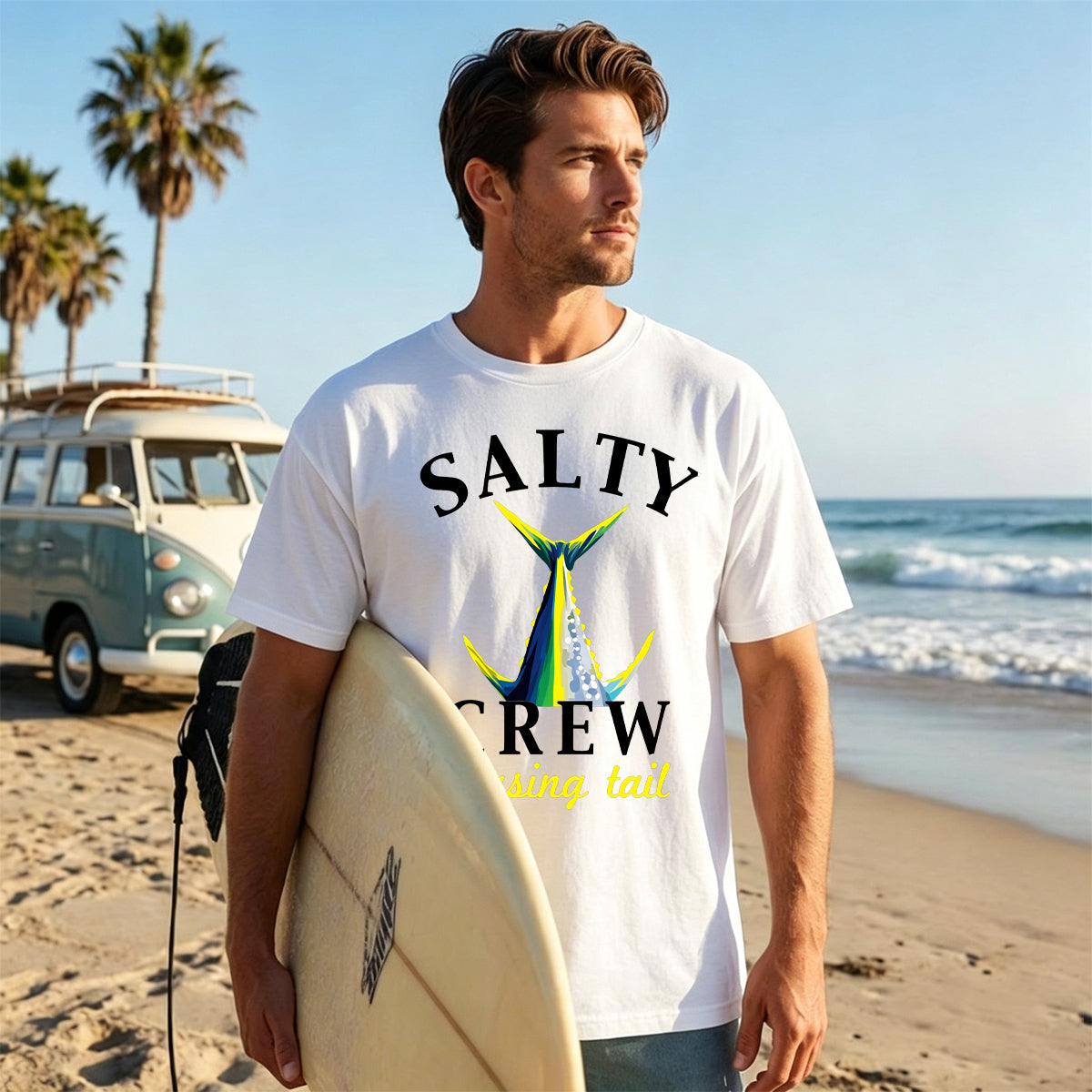 Chasing The Tail Fun Pattern Premium Cotton T-shirt 