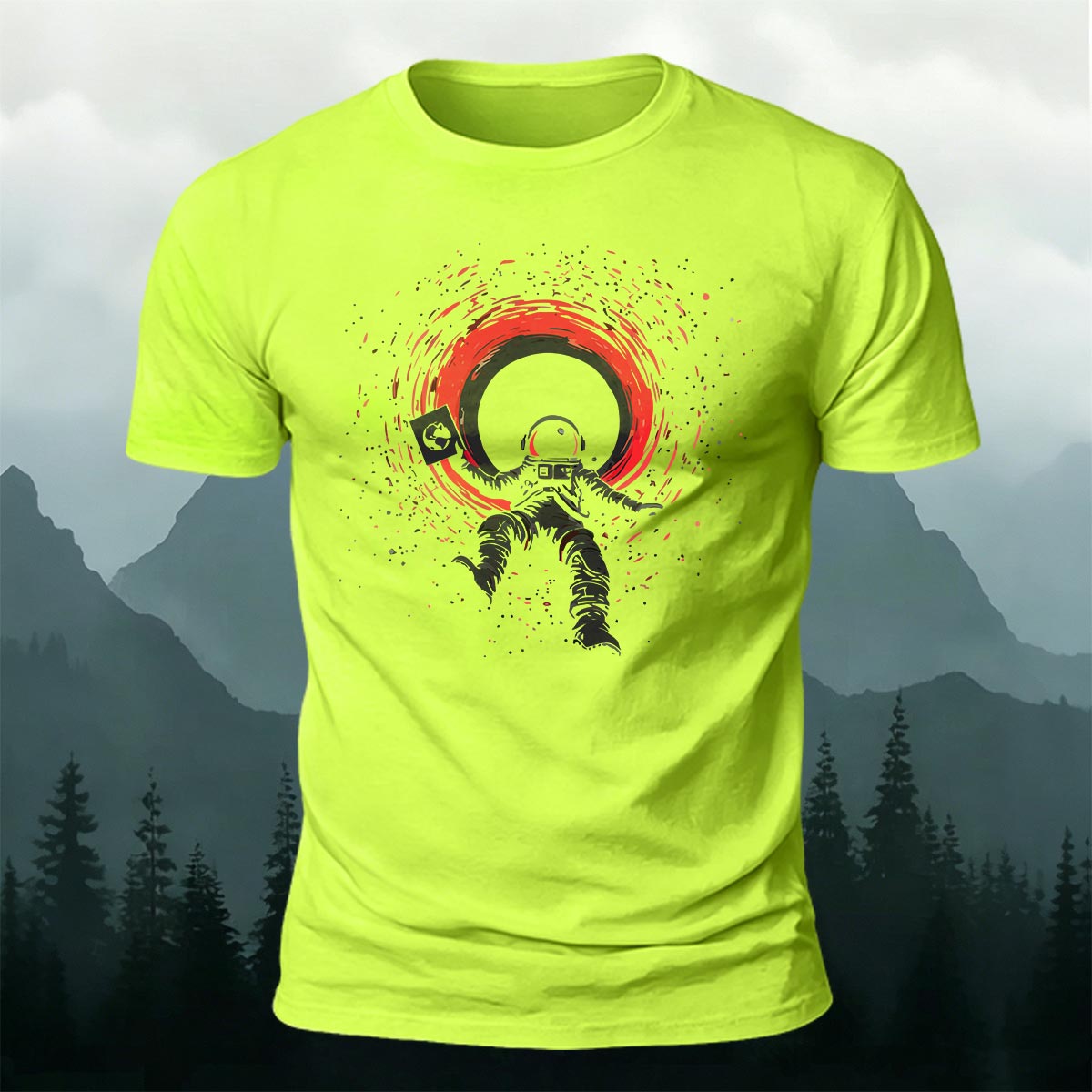 Cosmic Dream Space Print Casual Cotton T-Shirt