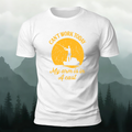 Angler Pattern Minimalist Breathable Cotton T-shirt