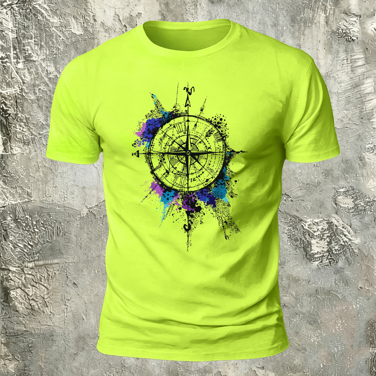 Compass Art Graphic 100% Cotton Casual T-Shirt NG