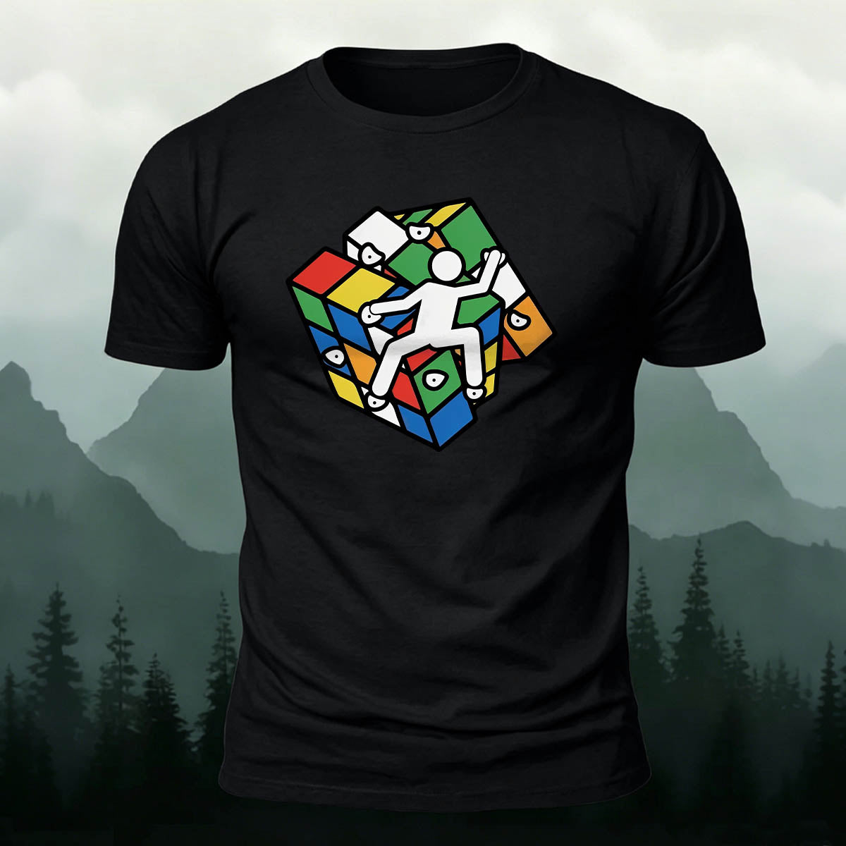 Climbing Cube Simple Casual Breathable T-Shirt