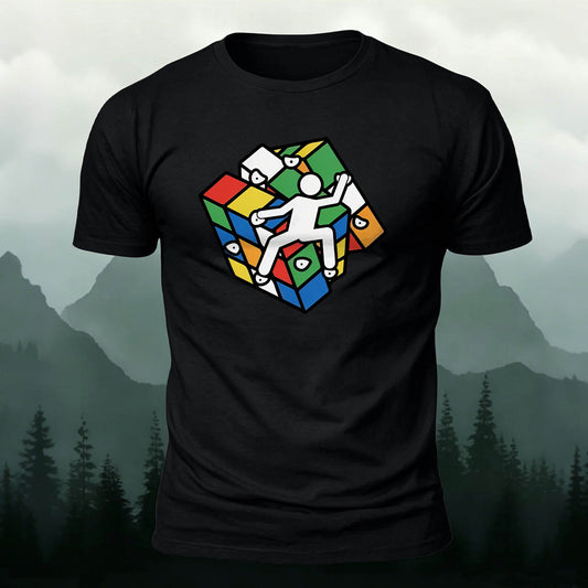 Climbing Cube Simple Casual Breathable T-Shirt