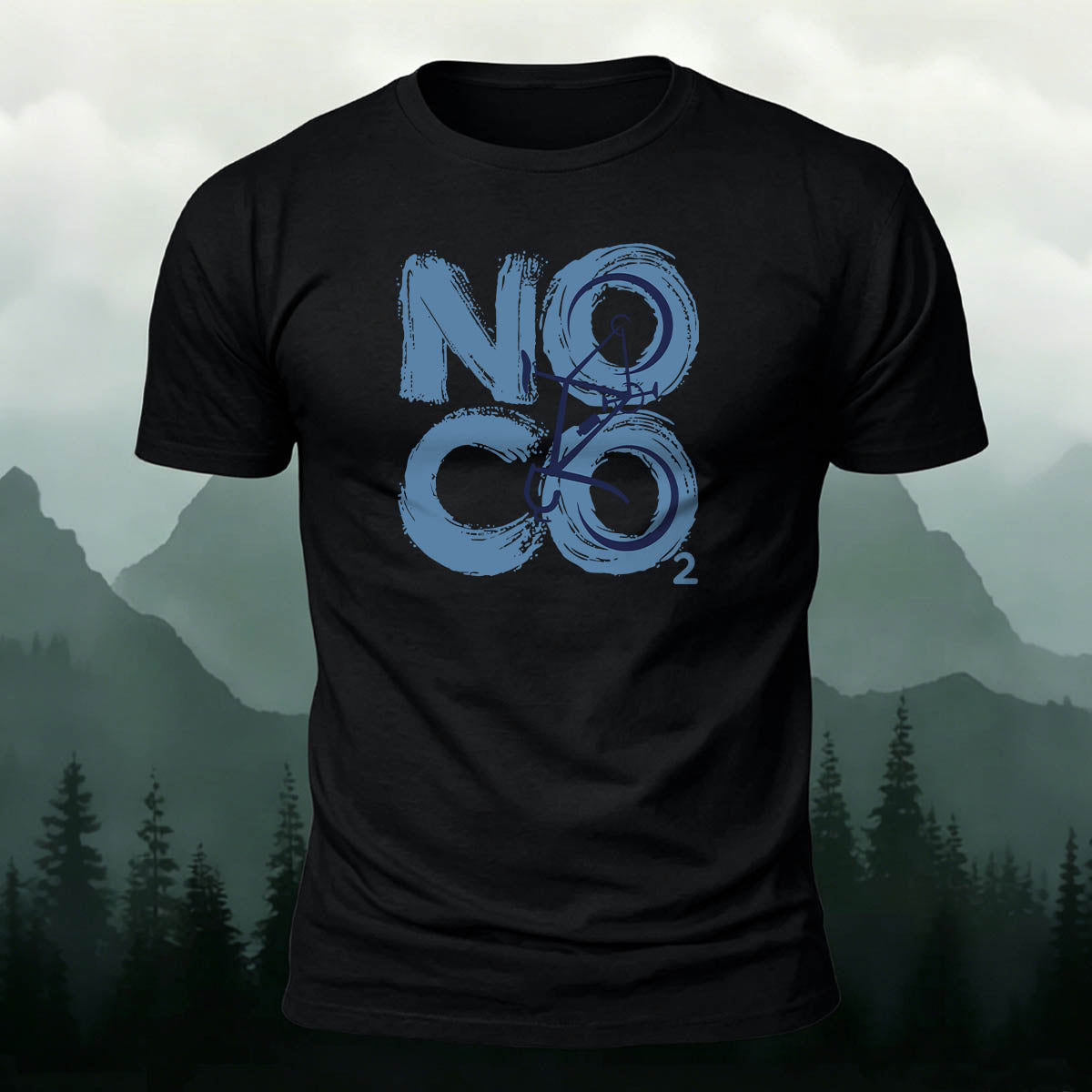 Cotton NOCO2 Letter Print Outdoor Cycling T-Shirt