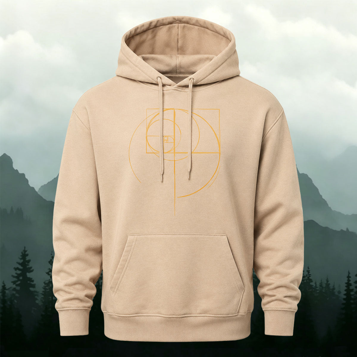 Cotton Blend Geometric Print Casual Versatile Hoodie