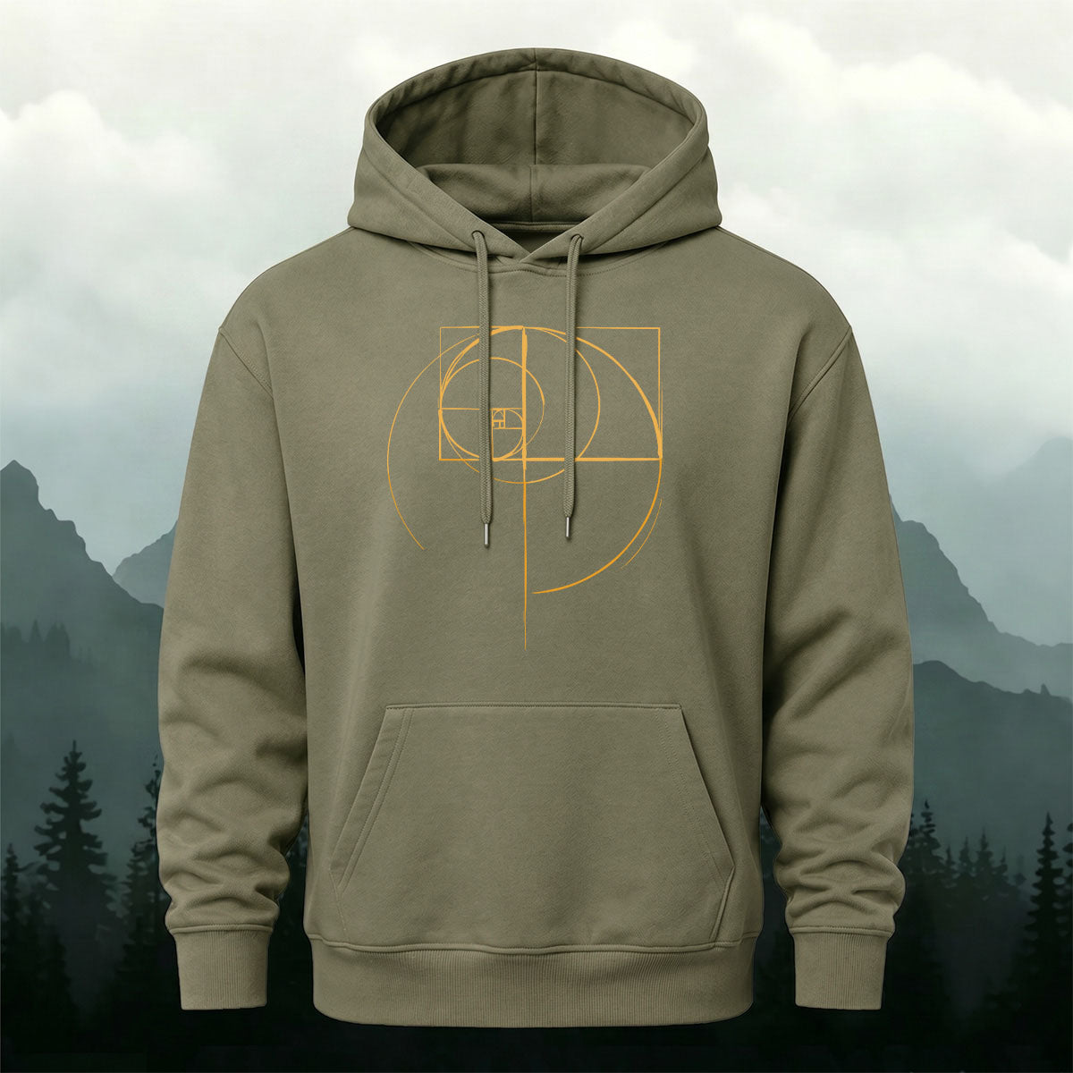 Cotton Blend Geometric Print Casual Versatile Hoodie