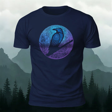 100% Cotton Viking Bird Totem Casual T-Shirt