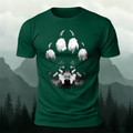 Creative Wolf Claw and Wolf Head Print  Cotton T-Shirt