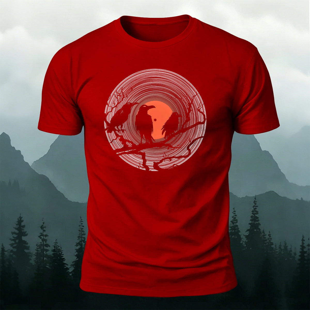 Music Bird Creative Print Casual Premium Cotton Tee