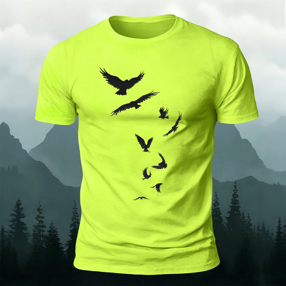 Artistic Image Printed Comfortable Skin-friendly Cotton T-Shirt NG