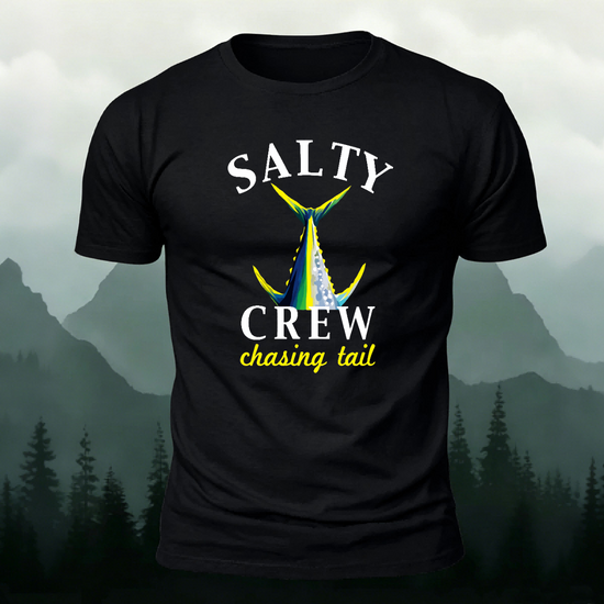 Chasing The Tail Fun Pattern Premium Cotton T-shirt Black