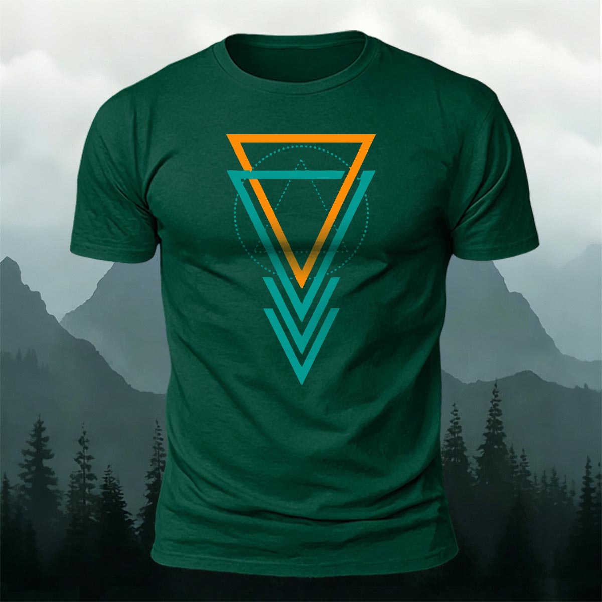 Geometric Pattern Casual Skin-Friendly Comfortable T-Shirt
