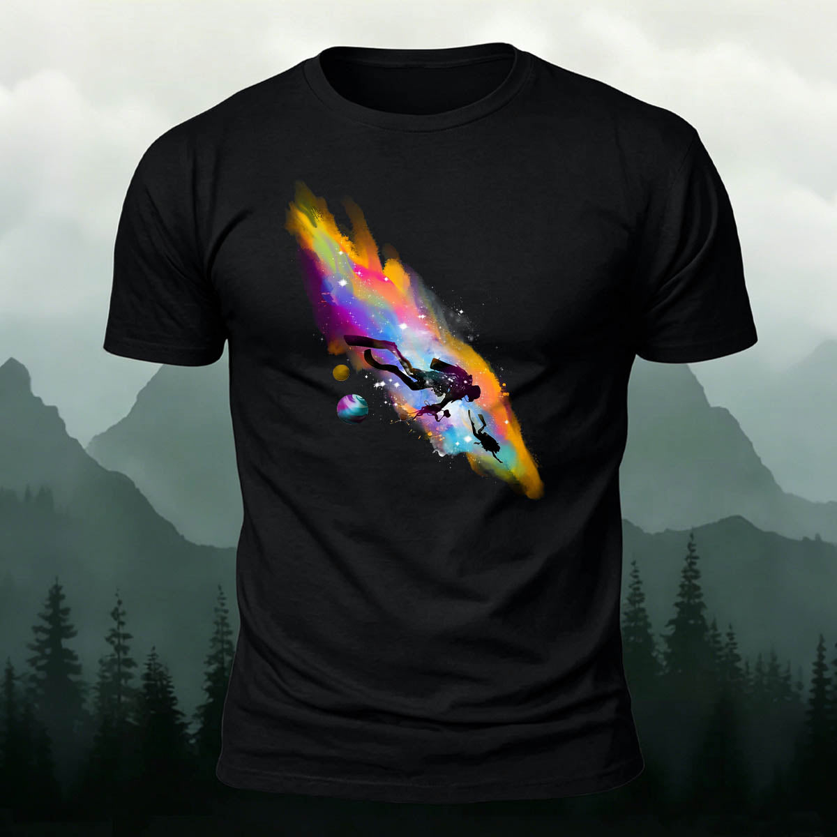DTG Ocean Exploration Printed Simple Premium Cotton T-Shirt