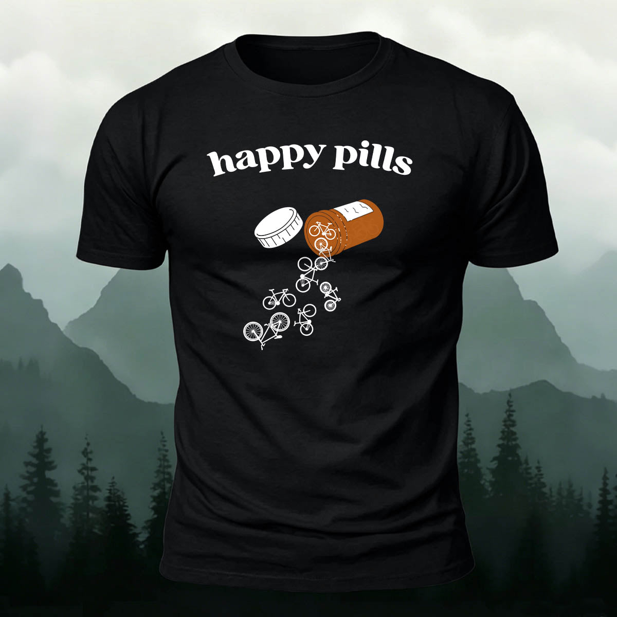 Cotton Happy Pills Printed Outdoor Cycling T-Shirt