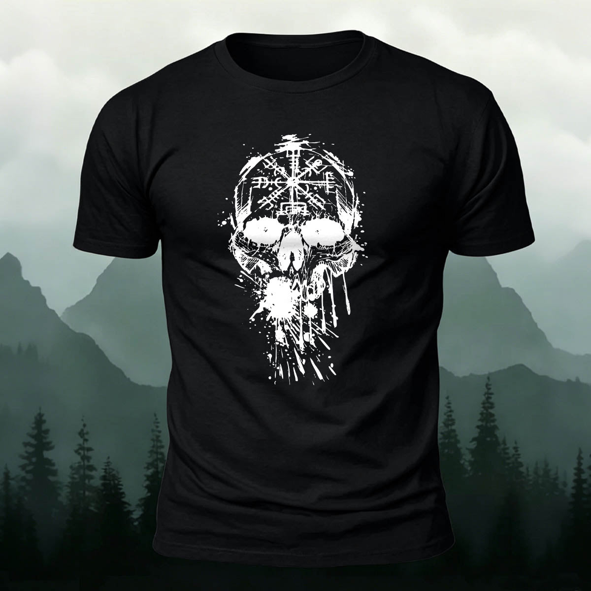 Dark Skeleton Tribe Totem Casual Cotton T-Shirt
