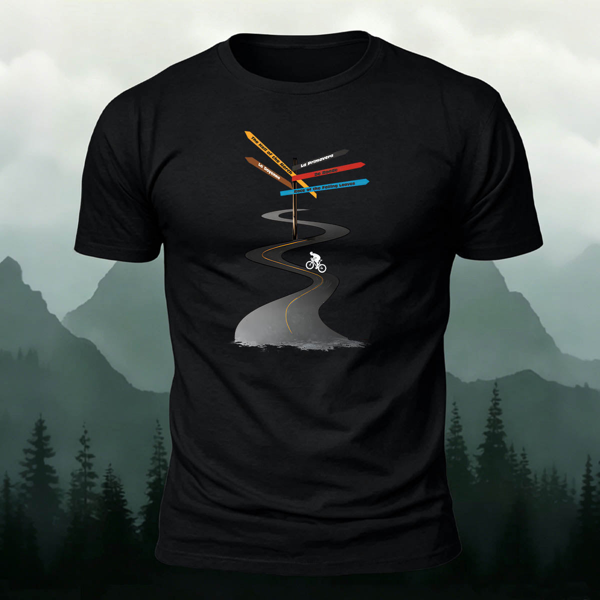 Combed Cotton Road Cycling Printed T-Shirt