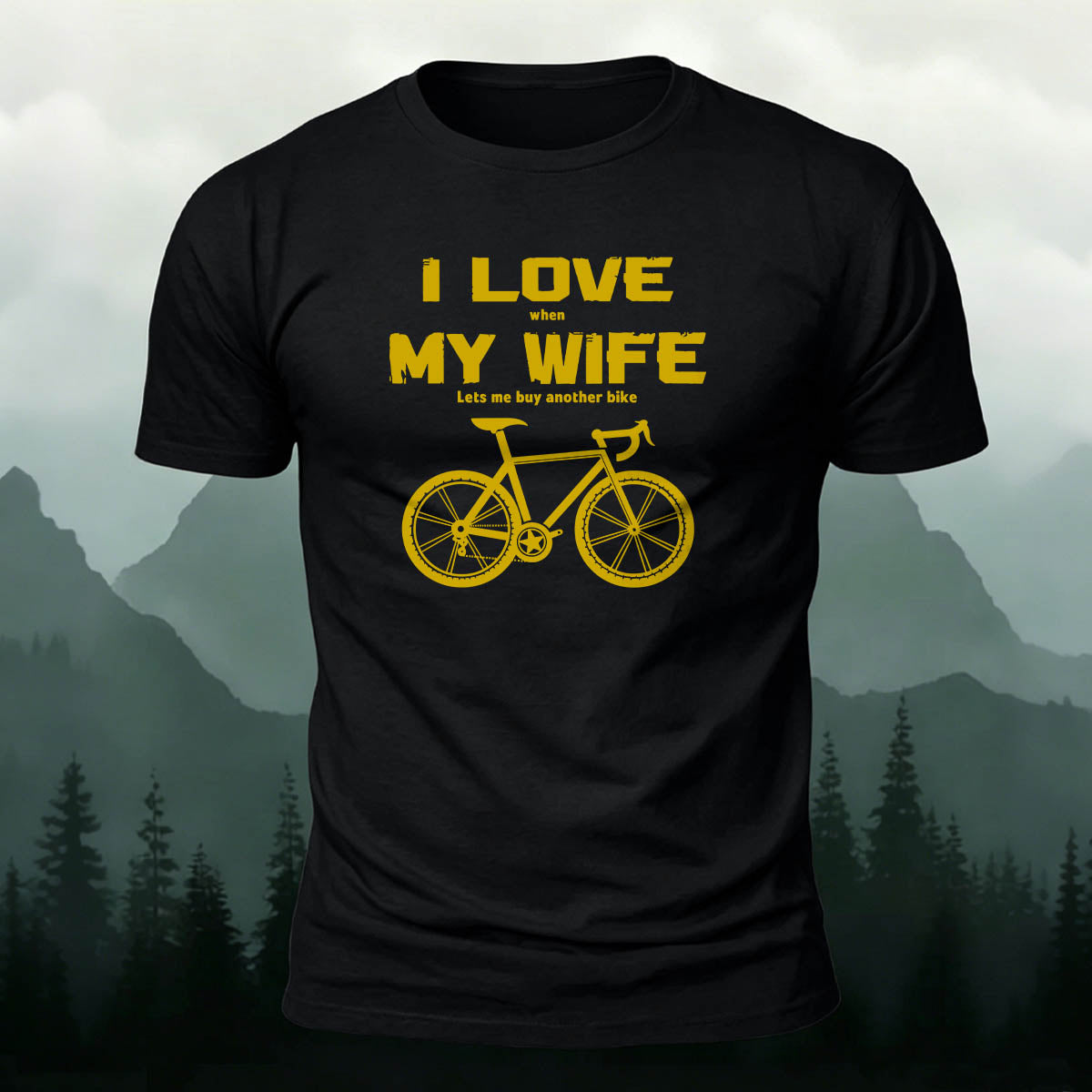 Cotton I Love My Wife Printed Outdoor Cycling T-Shirt