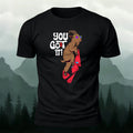 Rock-Climbing Goat Print Outdoor Cotton T-Shirt
