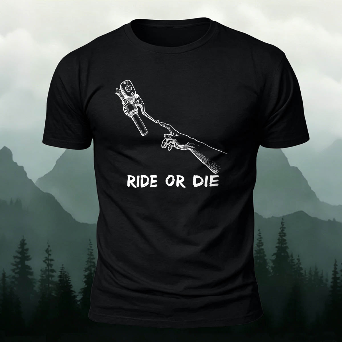 Cotton Ride Or Die Print Outdoor Cycling T-Shirt