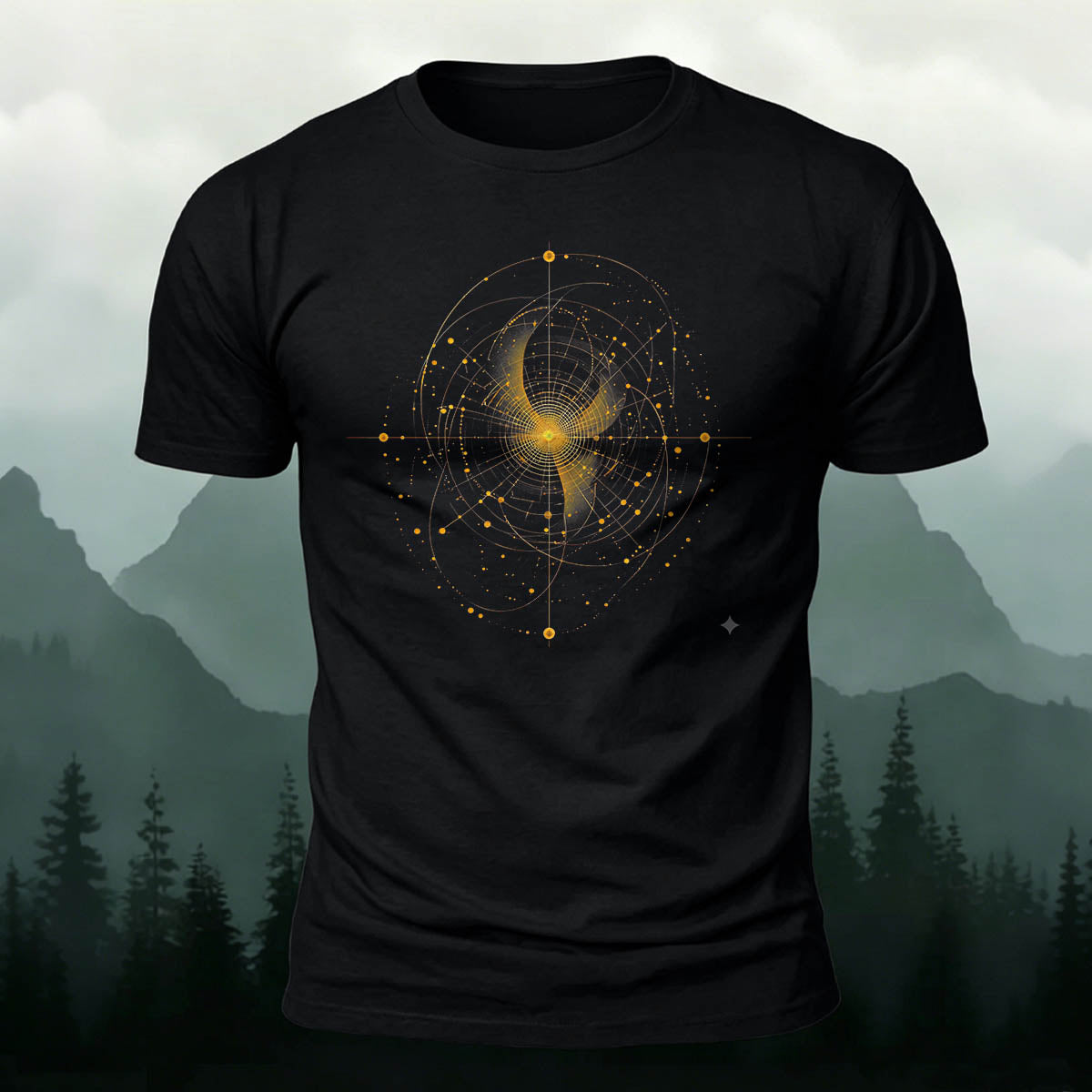 Cotton Universe Mystery Print Casual T-Shirt