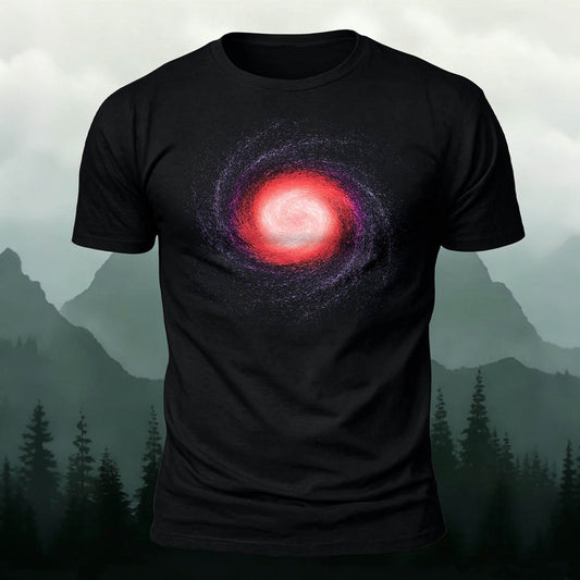 DTG Nebula Swirl Pattern Sci-Fi Casual T-Shirt