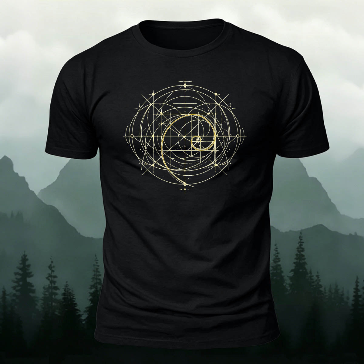 Combed Cotton Geometric Print Casual T-Shirt