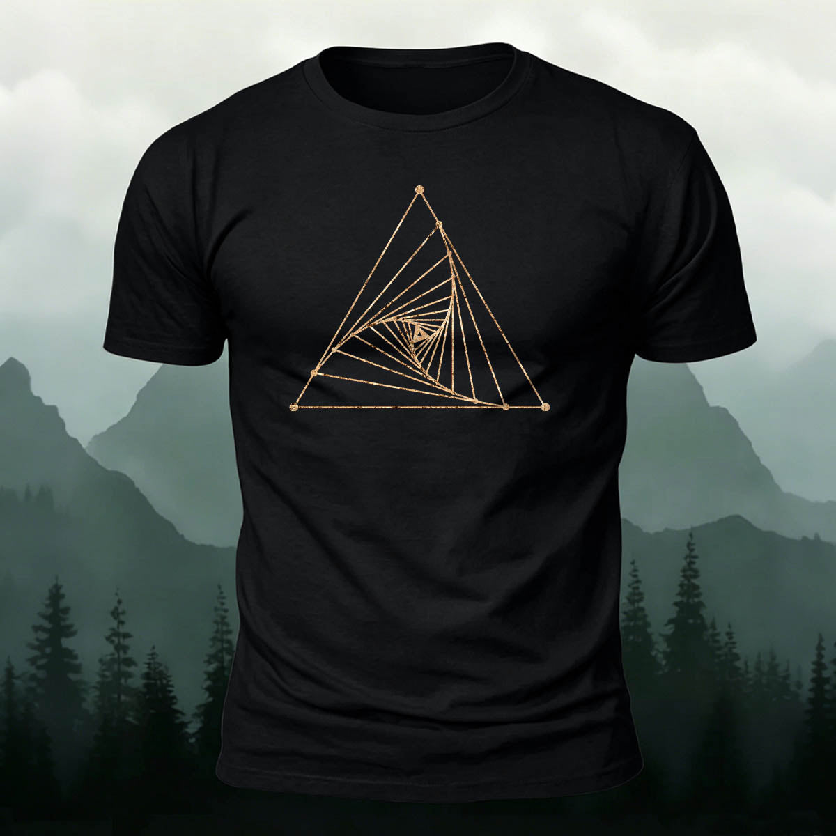 Cotton Creative Geometric Print Versatile T-Shirt
