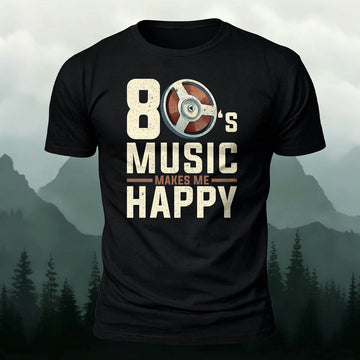 Pure Cotton Retro 80's Music Film Reel Graphic Tee