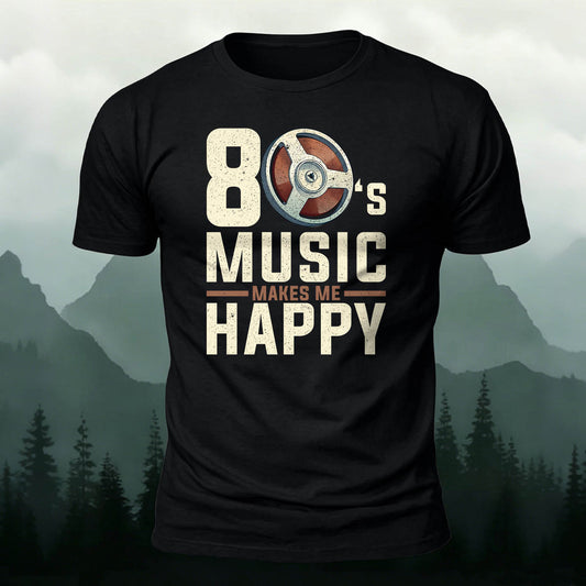 Pure Cotton Retro 80's Music Film Reel Graphic Tee