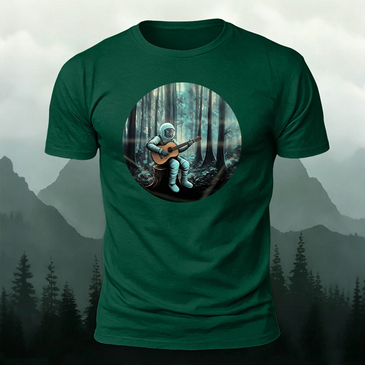Fun Astronaut Print Fashion Premium Cotton T-Shirt