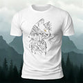 Futuristic Kitten Art Print Casual Cotton T-Shirt