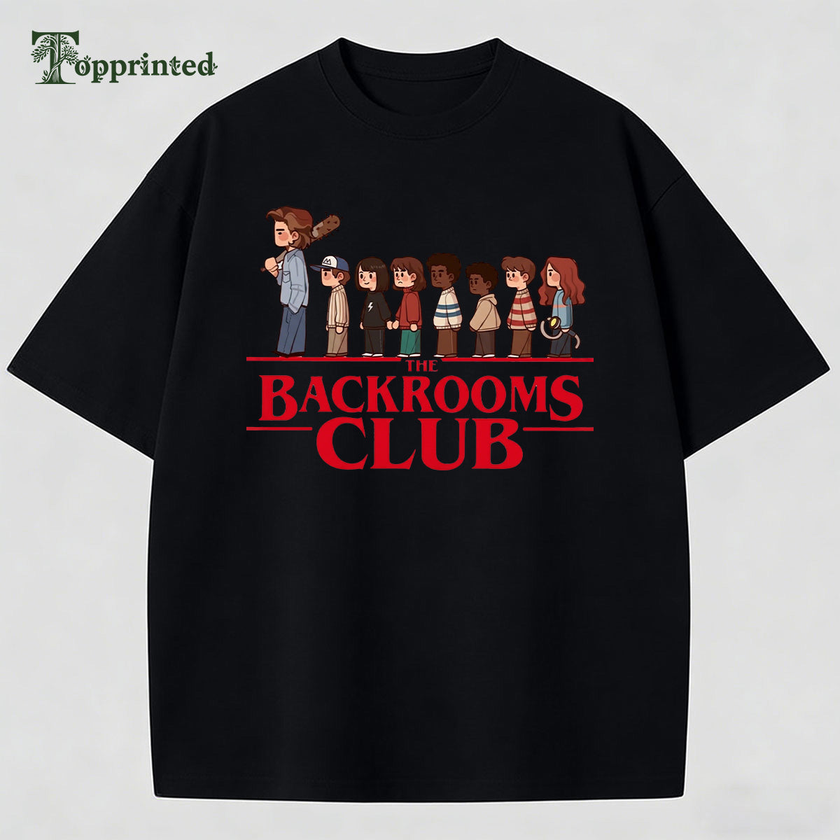 Backrooms Club Casual Cotton Made T-shirt