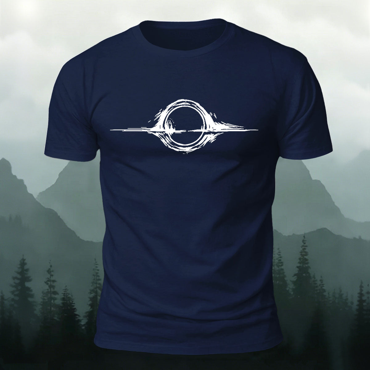 Cool Minimalist Graphics Mountain-Style Casual T-Shirt