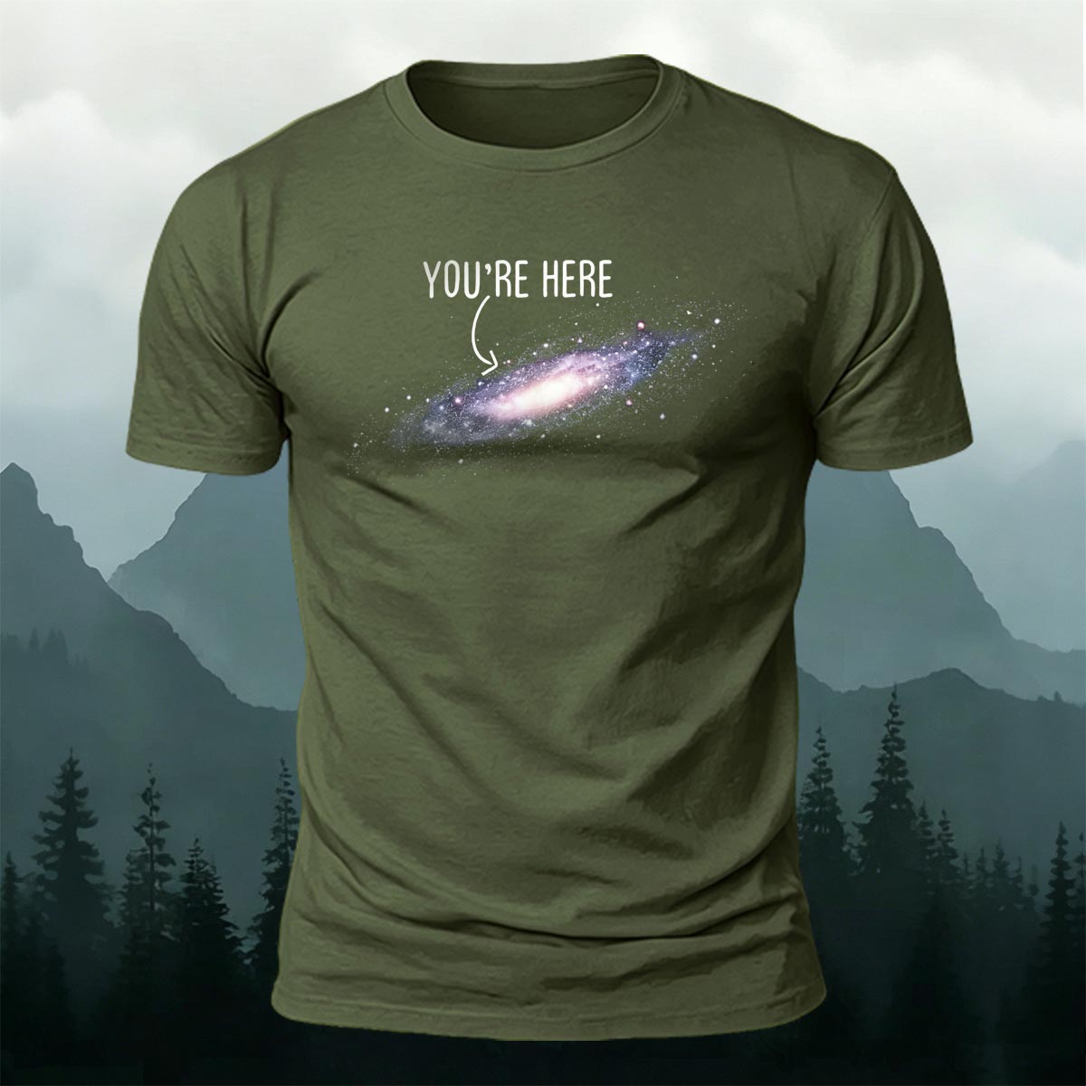 Galaxy Dream Print Casual Cotton T-Shirt