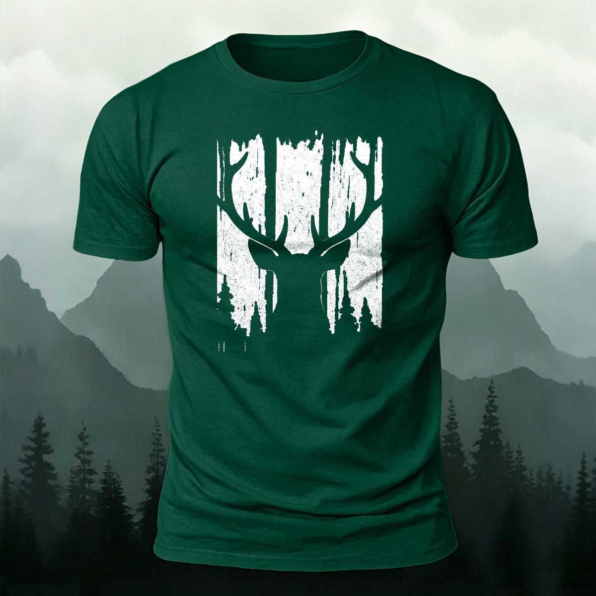 Moose Print Fashion Premium Cotton Casual T-Shirt DGE