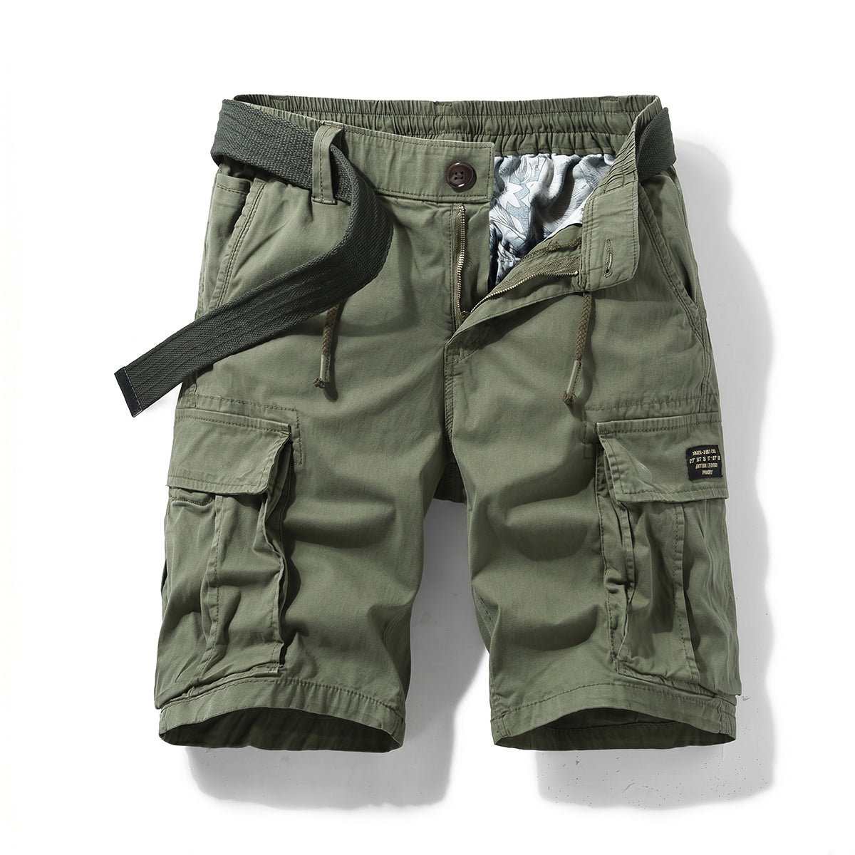 Multi-pocket Button-down Loose-fit Heavyweight 100% Cotton Shorts