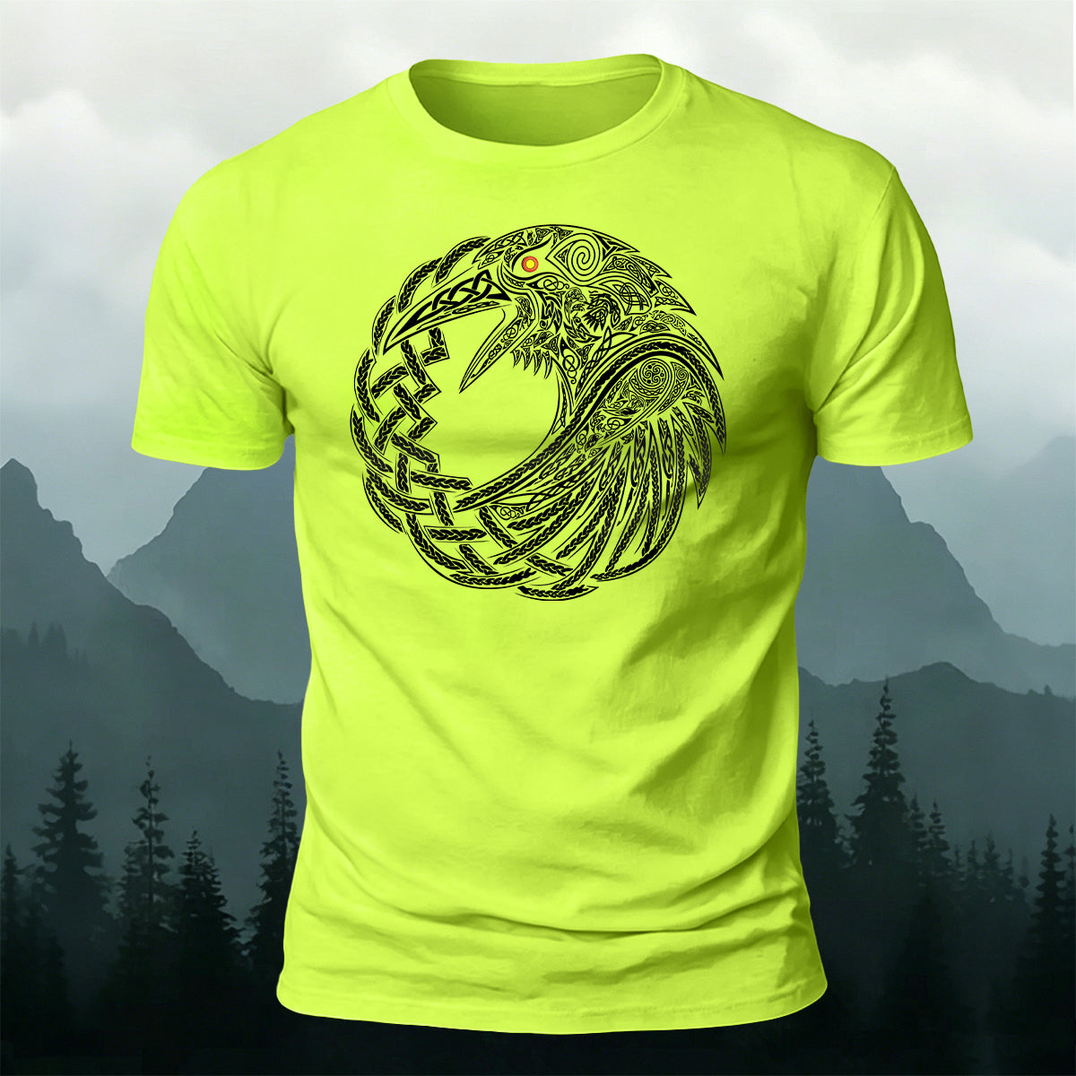 Mythical Totem Print Versatile 100% Cotton T-Shirt