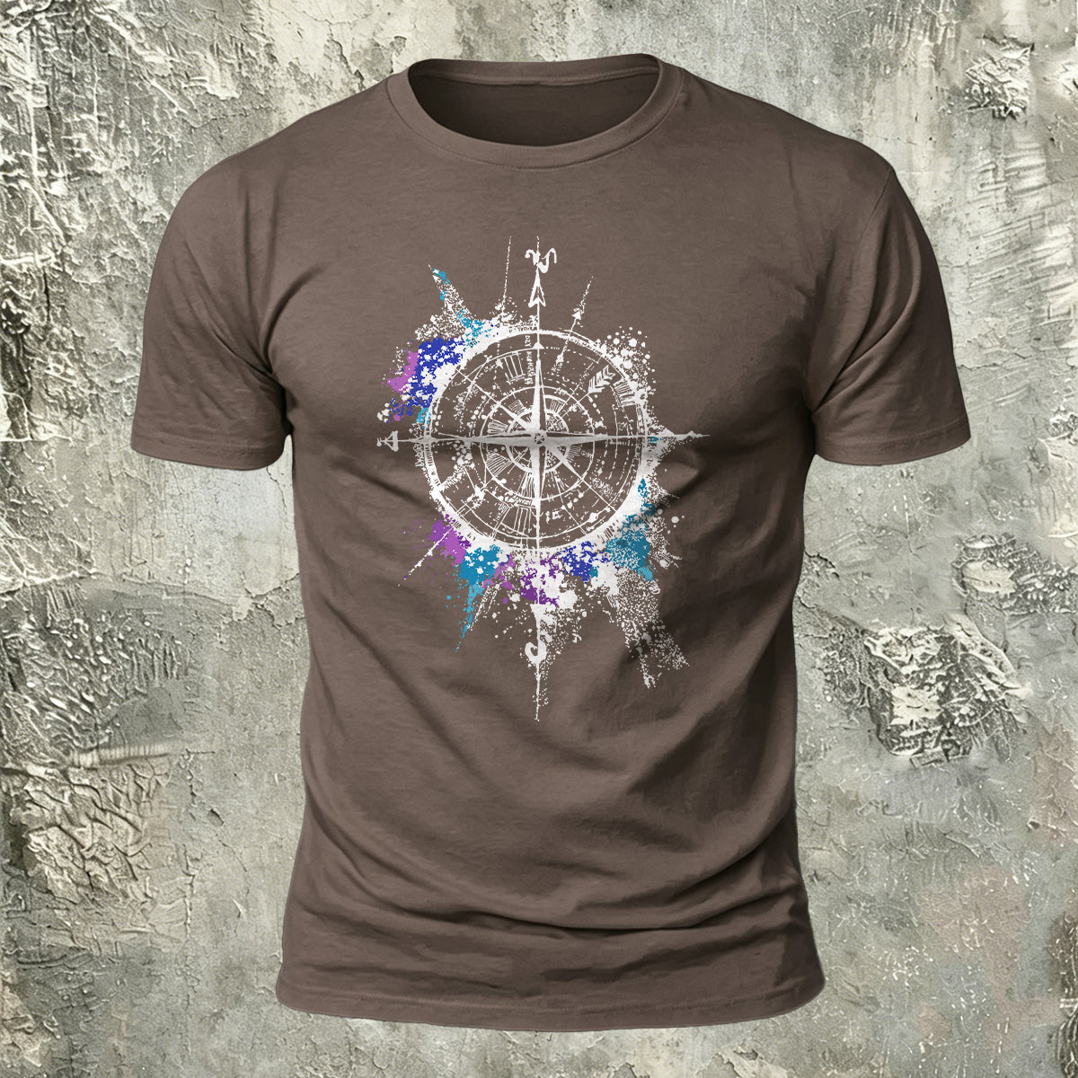 Compass Art Graphic 100% Cotton Casual T-Shirt CO