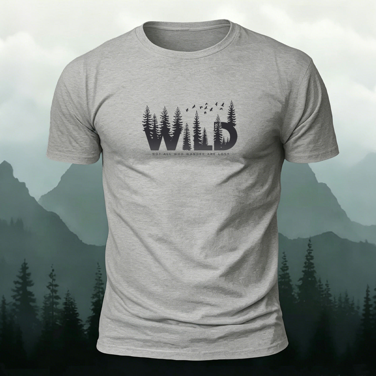 Artistic Wild Letter Minimalist Style Skin-Friendly T-Shirt