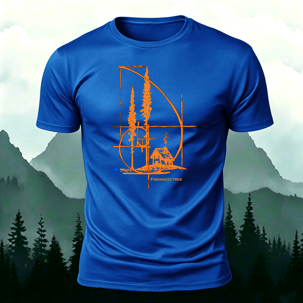 Tree Landscape Minimalist Outdoor Casual T-shirt