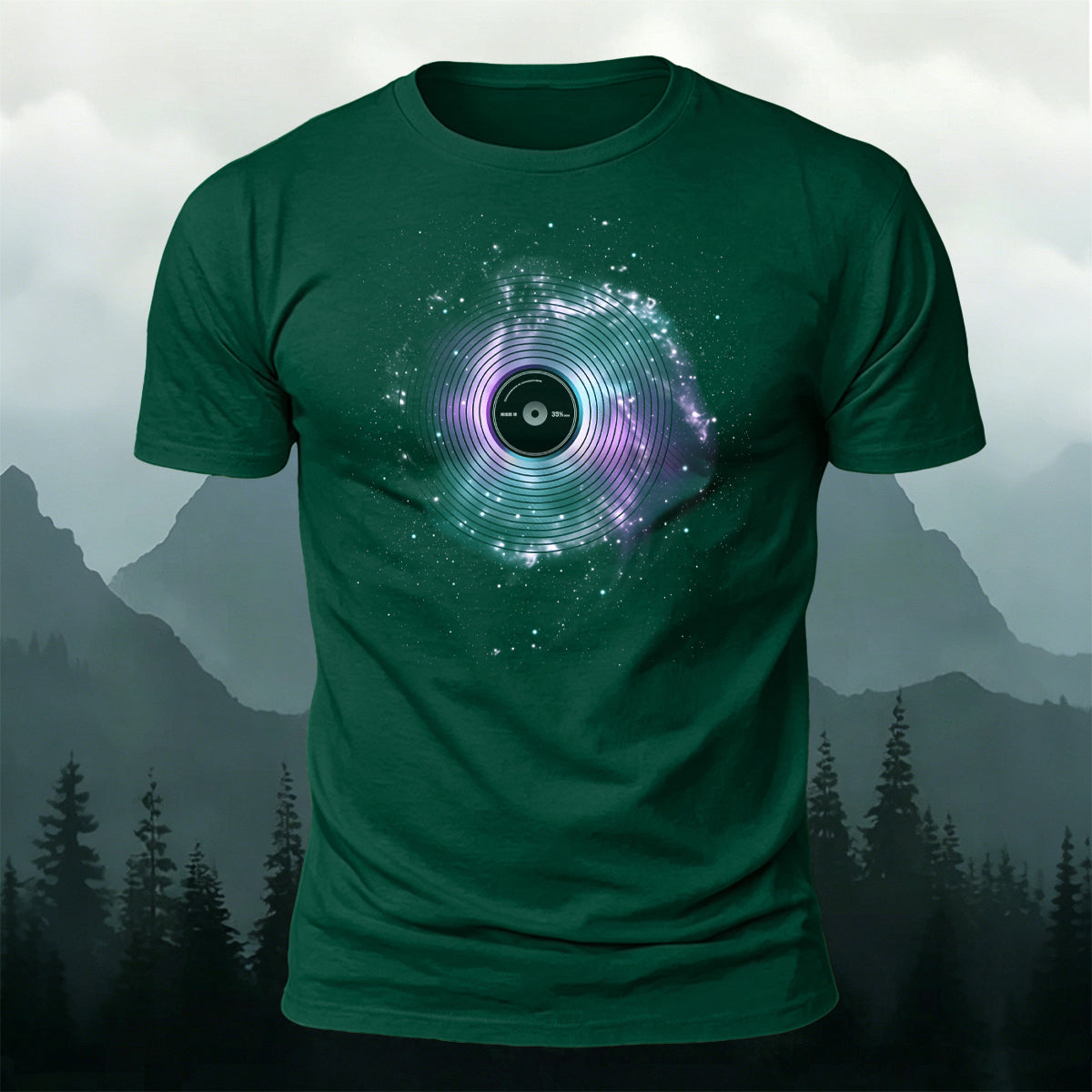 Music Player Print Casual 100% Cotton T-Shirt