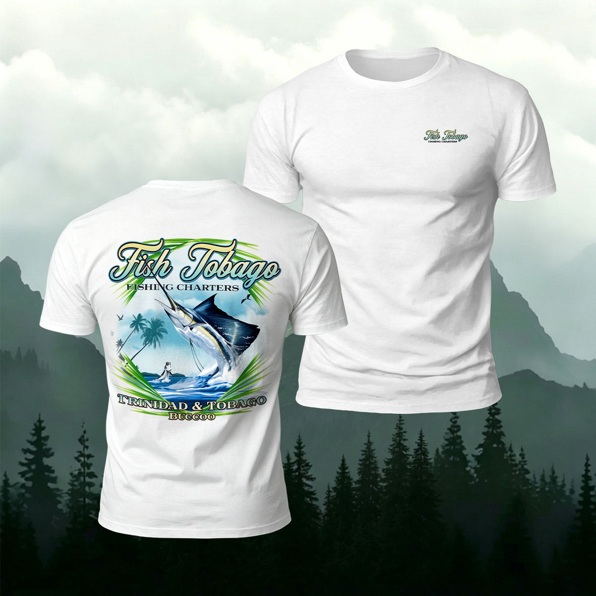 Fish & Jobago Casual Versatile 100% Cotton T-Shirt