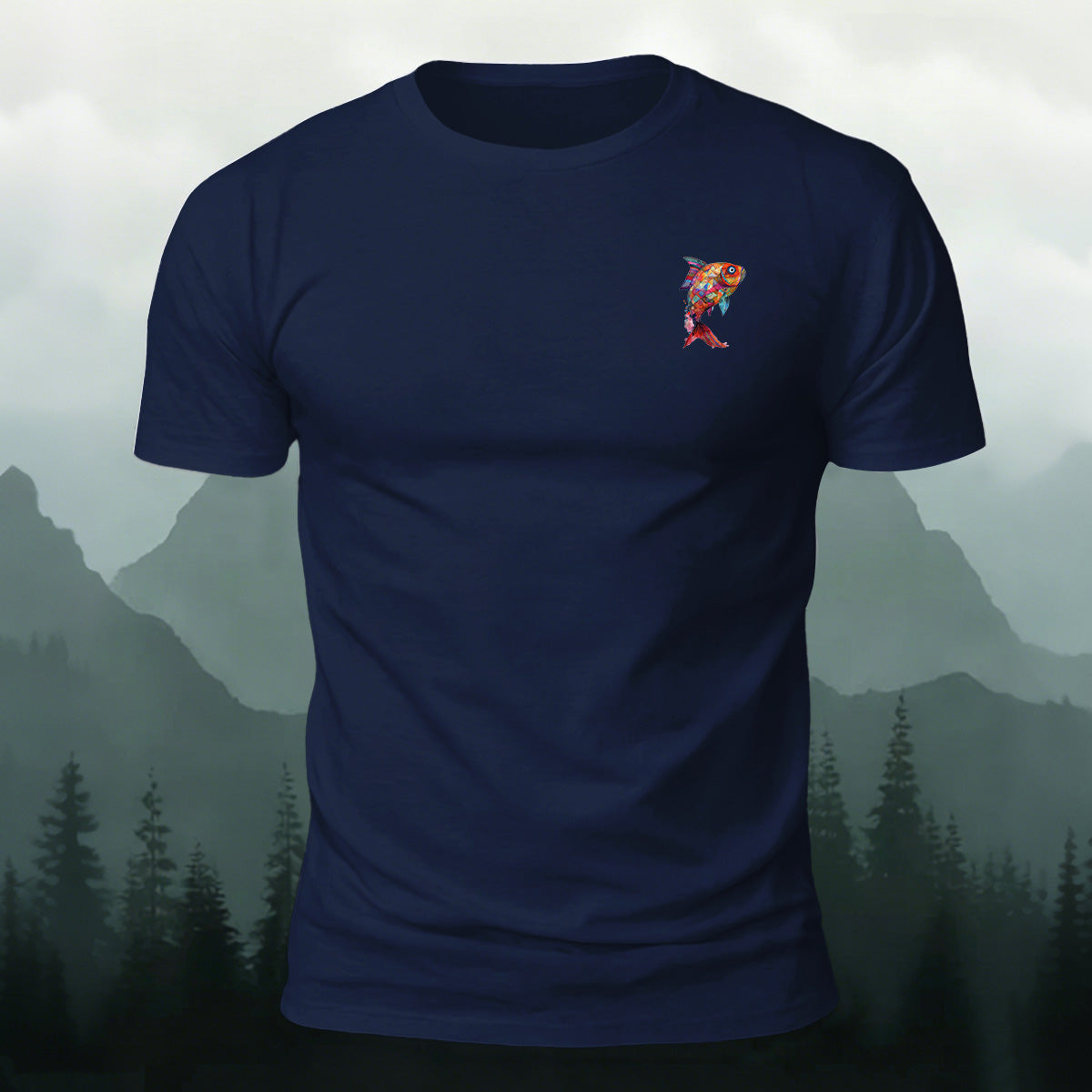 Colorful Fish Minimalist Fashion Skin-Friendly T-Shirt