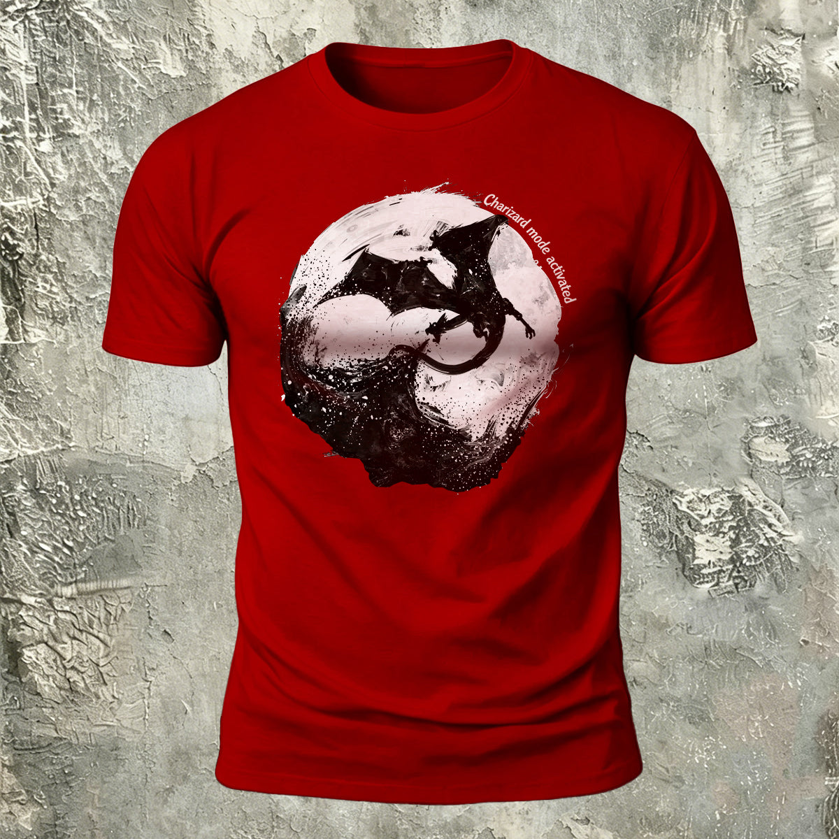 Dark Bat Print Cotton Casual T-Shirt