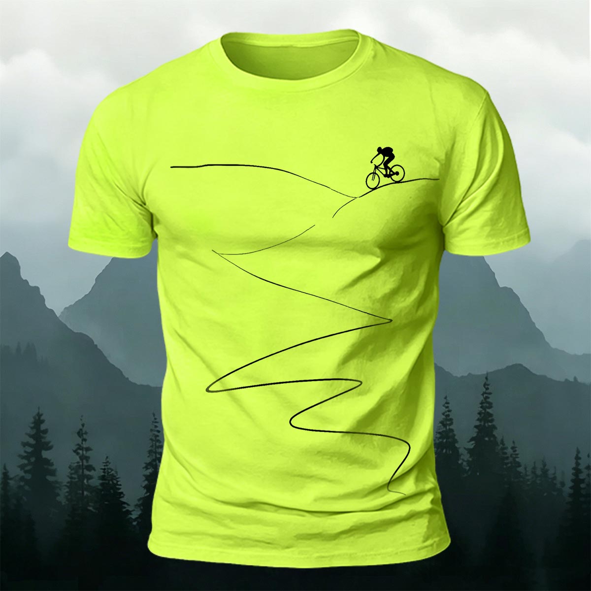 Cycling Minimalist Line Pattern Breathable Comfortable T-Shirt NG
